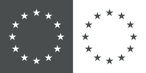Icono plano estrellas de Union Europea #1 - obrazy, fototapety, plakaty