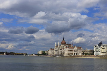 Budapest, Hungarian Parliament  on the Danube