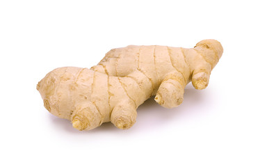 fresh ginger on a white background