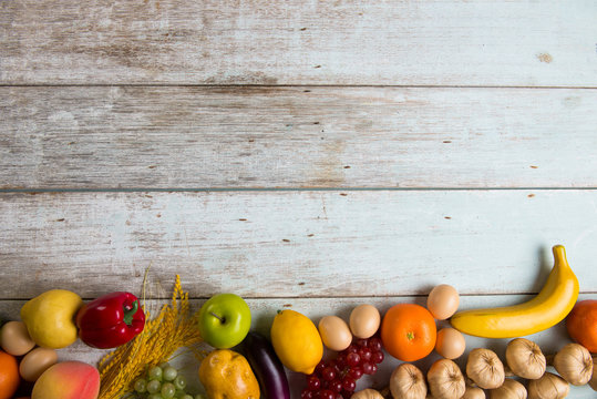 healthy food background concept photo with copyspace