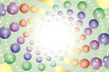 背景素材壁紙,カラーボール,球体,玉,渦巻,スパイラル,螺旋,虹色,レインボーカラー,七色,カラフル