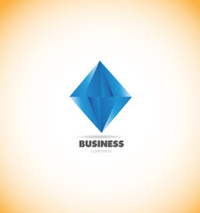 Business corporate diamond logo icon