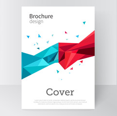 cover Template brochure, leaflet, flyer stock-vector Abstract geometric background triangle element
