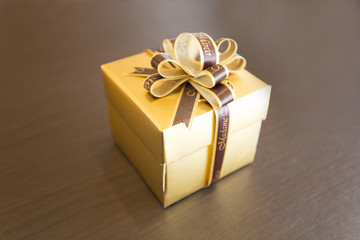 Golden gift box