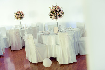 Beautiful decoration on wedding table