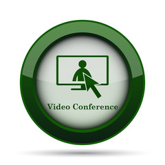 Video conference, online meeting icon