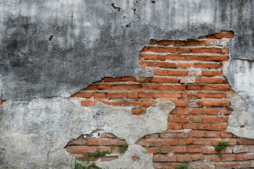 Old wall brick cracks art retro background