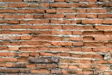 Old wall brick cracks art retro background