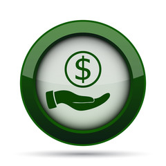 Money in hand icon