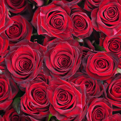 large bouquet of red roses. Seamless texture
