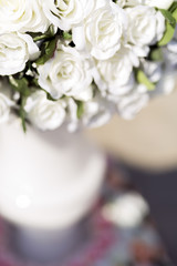 Beautiful wedding decoration with roses
