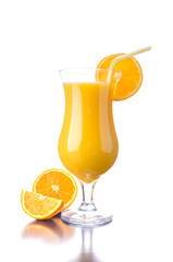 Orange juice reflection
