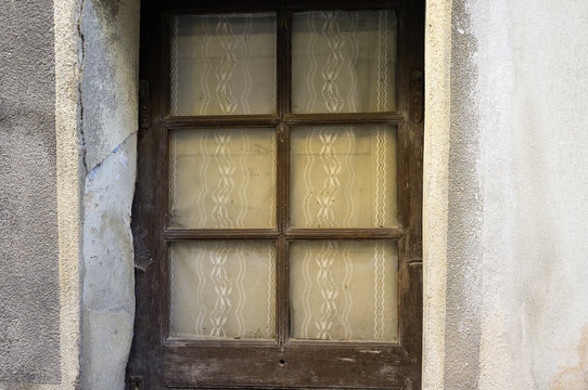 Langhe, old window. Color image