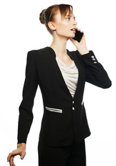 young business woman with mobile phone