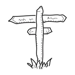 Simple doodle of a signpost