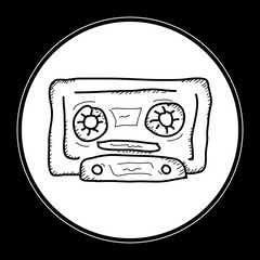 Simple doodle of a cassette tape