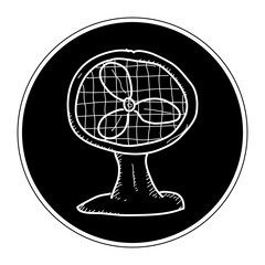 Simple doodle of a fan