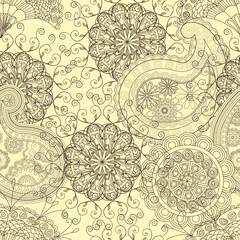 Seamless pattern in ethnic traditional style.