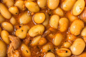 Baked beans background texture