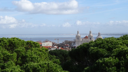 Fototapeta premium Blick vom Castelo in Lissabon