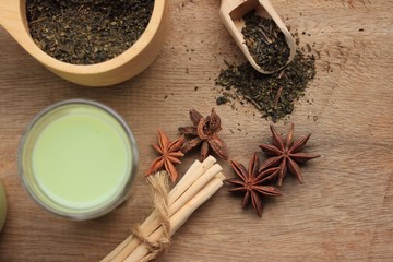 green tea soybean milk