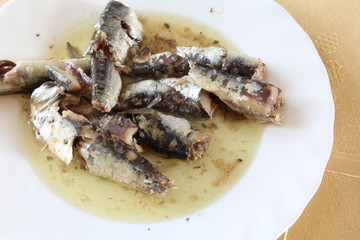 sardines served on a plate