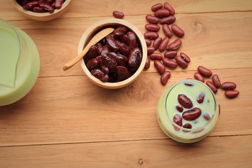 soybean milk red beans