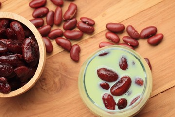 soybean milk red beans