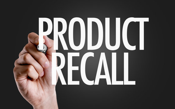 Hand writing the text: Product Recall