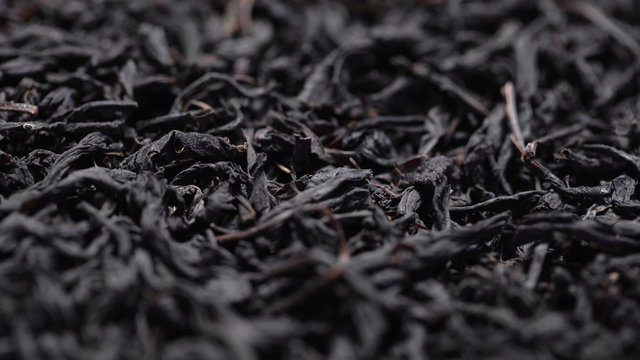 Macro shot of dried tea leaves as a background