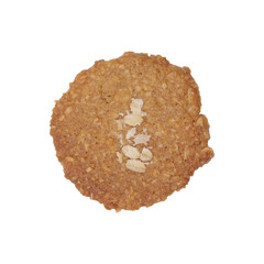 Fried oat meal isolated on white