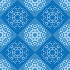 Seamless ornament pattern, abstract, blue