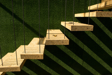 modern wooden stair