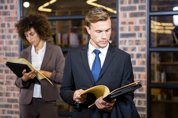 Lawyer looking at documents