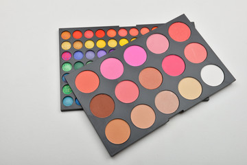Picture of professional makeup colorful eyeshadow and face shado