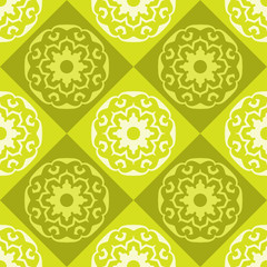 Seamless ornament pattern, abstract, yellow 