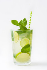 Summer drink. Fresh mojito. Isolated photo
