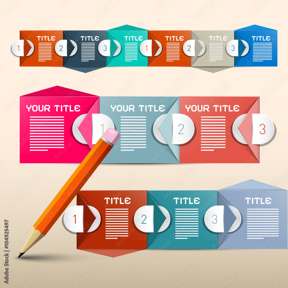 Poster creative vector paper envelope infographic layout