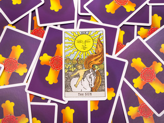 Tarot cards Tarot, the sun card - 104925444