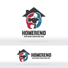 Home renovation icon, home repair business identity