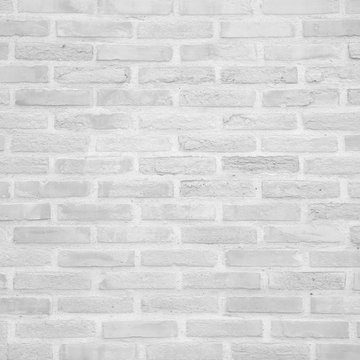 Fototapeta White grunge brick wall texture background