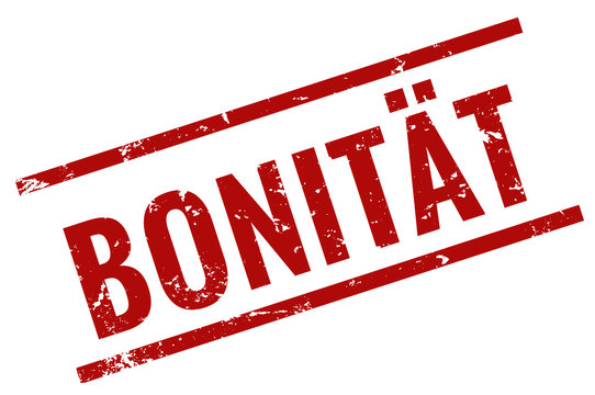 Bonit&auml;t Stempel rot grunge