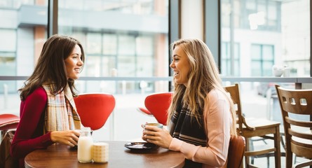 Friends having a cup of coffee