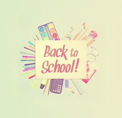 Spiral Notebook on School Supplies