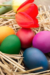 Easter eggs on straws