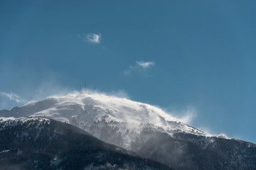 Fototapeta na wymiar Patscherkofel im Schneesturm