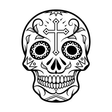 Vector illustration of Skull the Day of the Death