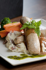 bangers and mash plate