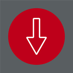 Download Arrow Button Icon Line Design