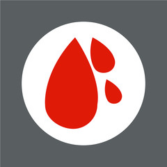 Fototapeta premium Blood Drops Donate Button Icon Line Design